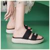 2026 Fashion Brand Summer Shoes Women Sandals Thick Sole Soft Summer Holiday Comfortable Ladies Sandals Non-slip Yellow Black Plus Size 41