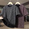 5XL-11XL Plus Size Velvet T-shirt Man Oversize Tops Winter Thick Warm Short Sleeve Tee Fashion Vintage Clothing