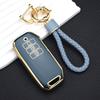 Tpu Gold Edge Key Shell Fob Holder For Kia Sorento Mq4    Ev6 K8 V6 7Buttons Car Remote Key Case Cover Protector
