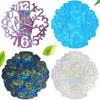 Hollow Tree Clocks Silicone Mold Clock Holographic Resin Mold for DIY Wall Decor