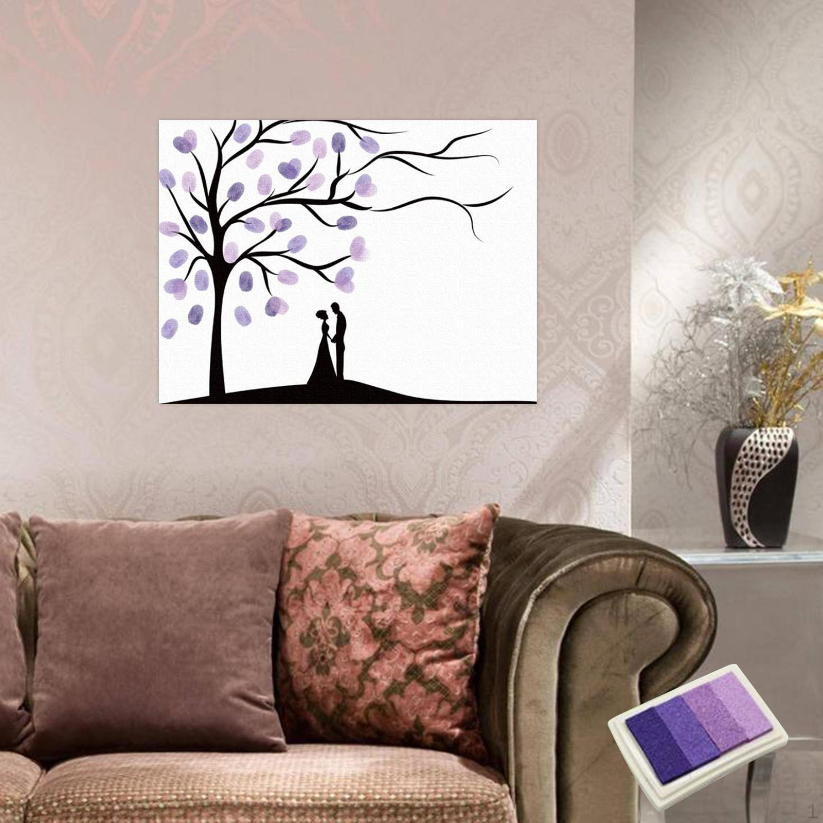 

Отпечатки пальцев Дерево Холст DIY Художественные принадлежности Дни рождения Творческий Вдумчивый Подарок Свадьбы Вечеринка Поделки фиолетовый