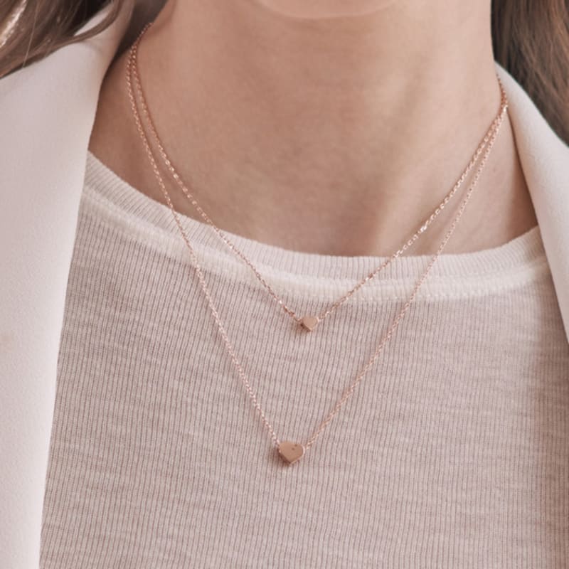 ELLE Jewelry Layered Heart Necklace ELBRNN183