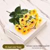 Mini Sunflower Artificial Flower Arrangement for Living Room or Dining Table Decoration