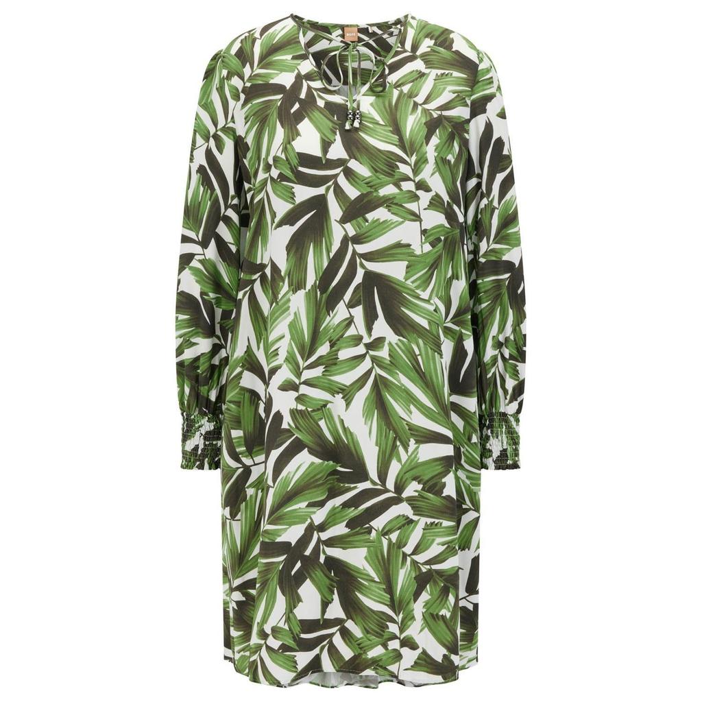 Boss Womens/Ladies C_Decalma Leaf Print Tunic Dress