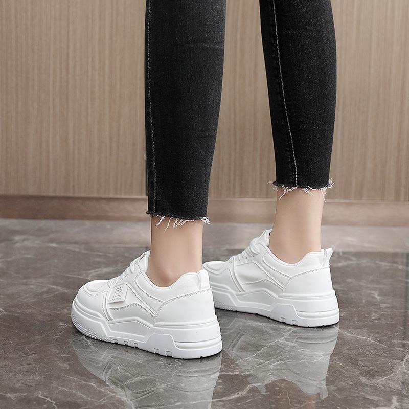 RD6501 new women's shoes 2025 spring and summer color matching breathable thick sole heightening round head wear-resistant board shoes street shot K