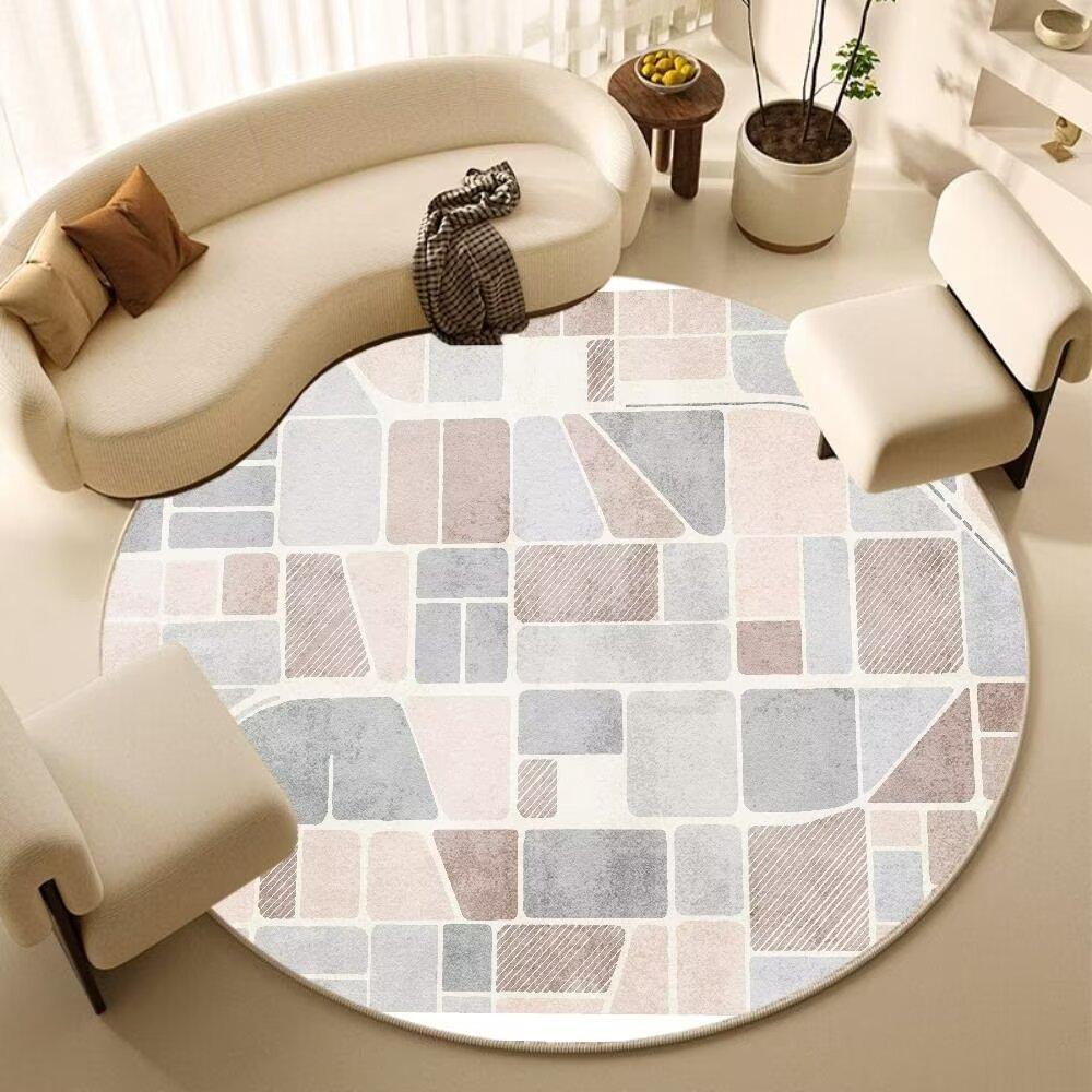 Round Carpet Bedroom Computer Chair Floor Mat Living Room Sofa Floor Mat Home Study Rocking Chair Foot Mat