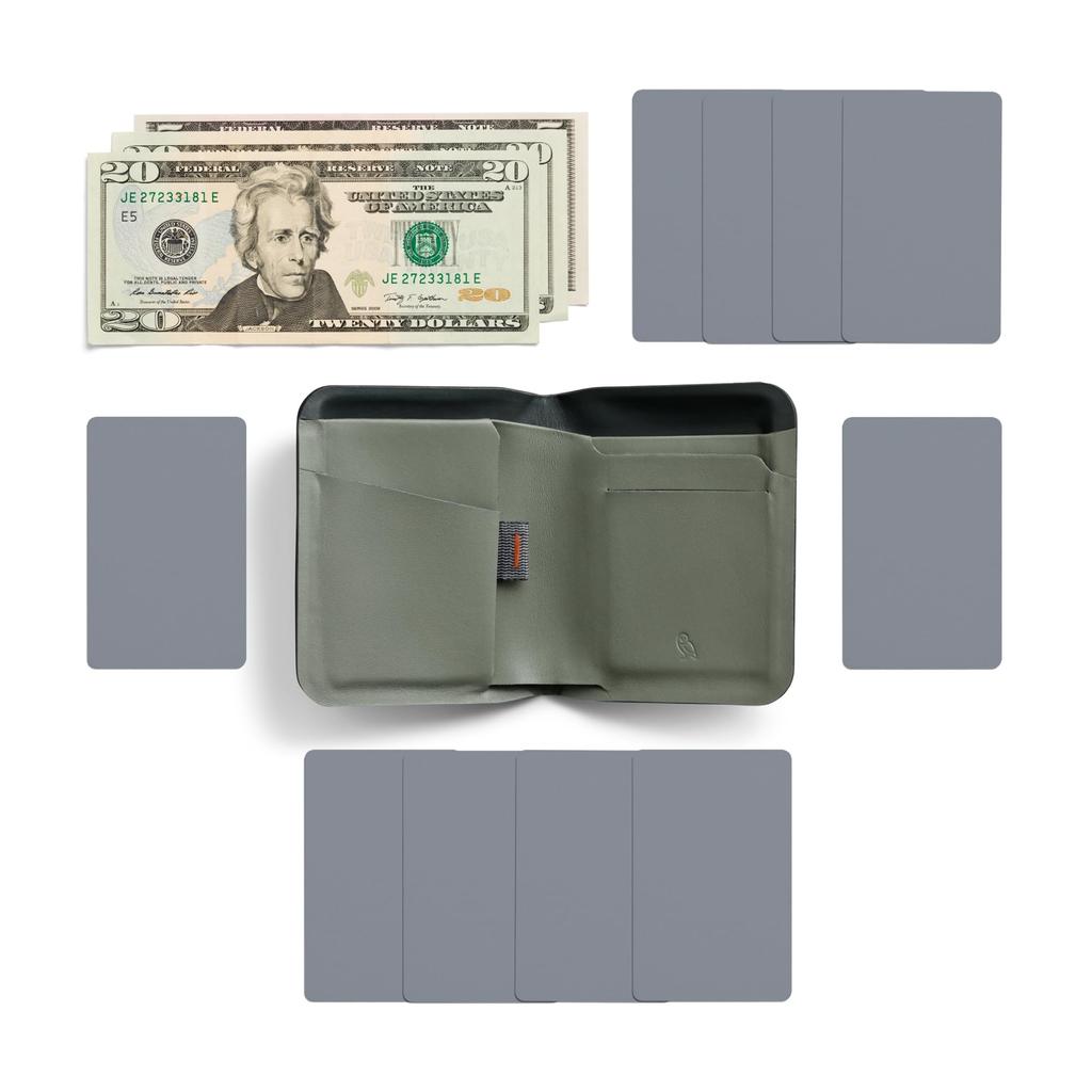 Bellroy Apex Note Sleeve Molded Leather Bifold Wallet with RFID Protection - Everglade