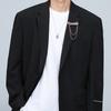 Korean   Metal Key Tassel Long Brooch  Chain Lapel Pin For Men'S Suit Shirt Badge Brooches Pins Accessories