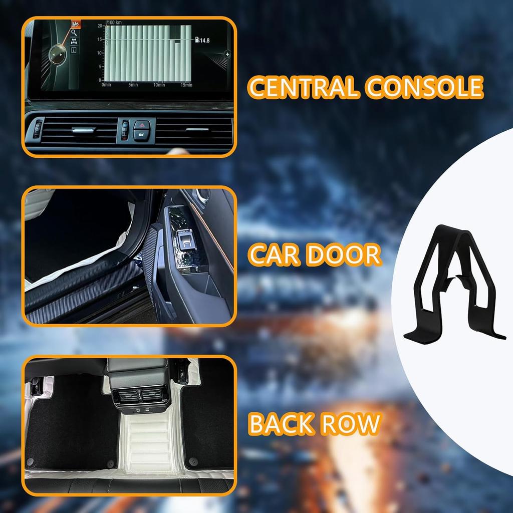 20 Pcs Universal Dashboard Trim Clips, Metal Trim Retainer, Auto Dash Panel Retainer Clips, Trim Metal Clips, Car Console Fastener, Dash Clips for