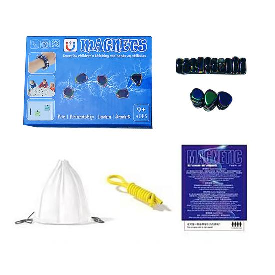 1 Set Magnetic Chess Game with String Stone Logic Thinking Educational Magnet Stone Toy Family Night