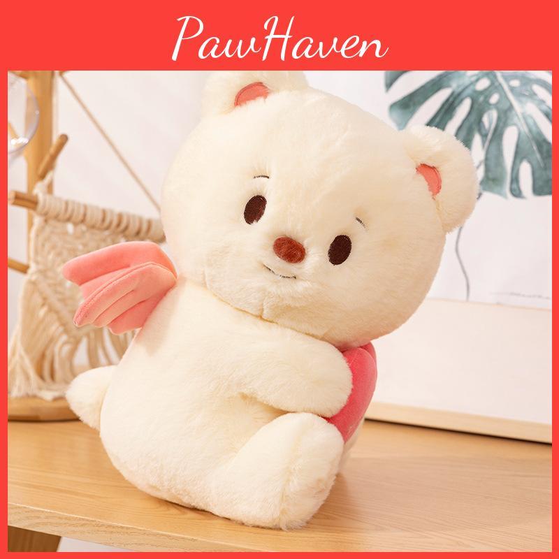 Butter Bear Angel Plush Toy Cartoon Stuffed Doll Bedroom Decoration Gift Kids