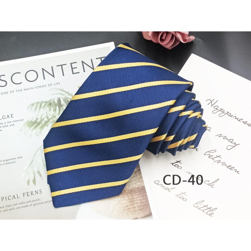 Men's Business Tie 8cm Professional Dress Interview Striped Tie Stylish Business-style Ties Navy Black Multi-colorTraditional Hand-knotted Design