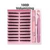 3D Mink Effect Cluster Lashes 8-16mm Volume Lash New Faux Mink Eyelashes  for Women