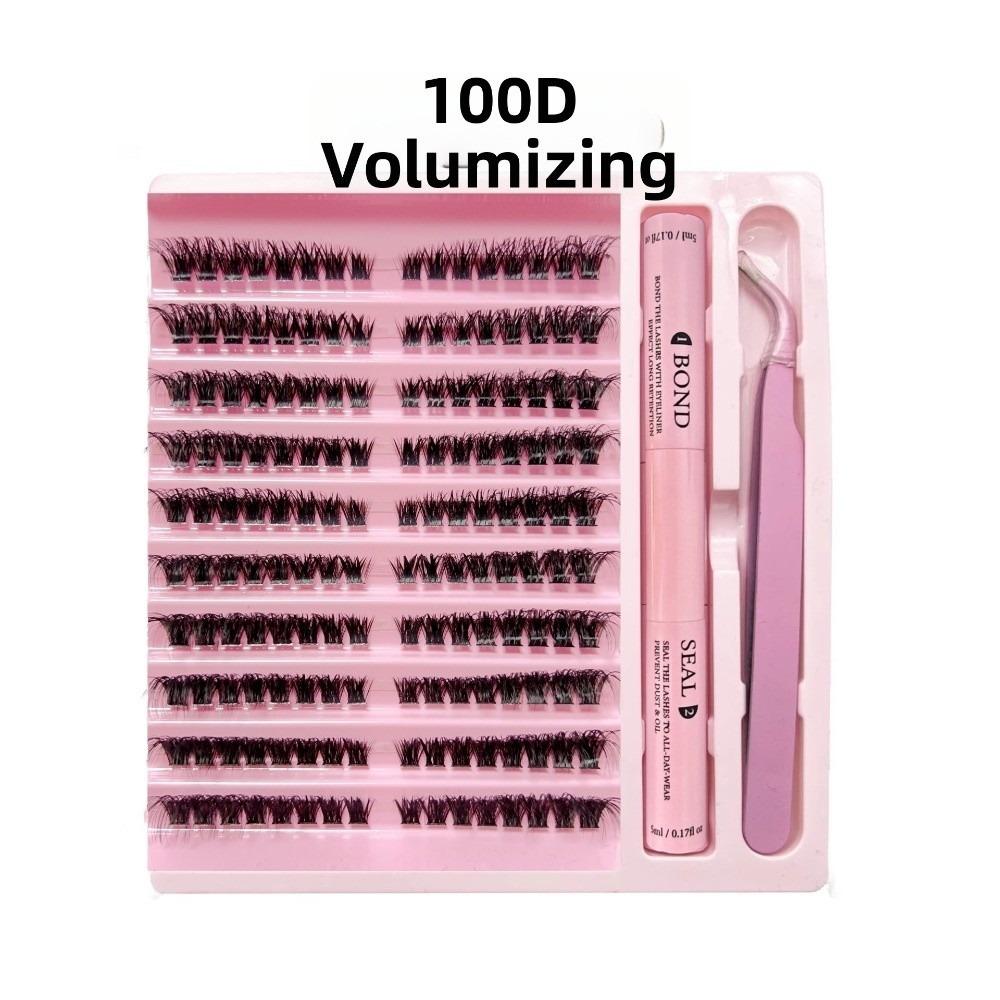 3D Mink Effect Cluster Lashes 8-16mm Volume Lash New Faux Mink Eyelashes for Women