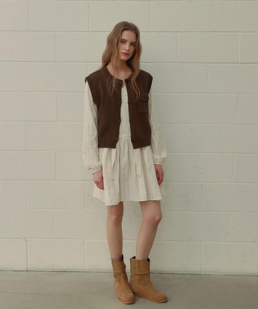 OURO French Knit Vest [ Brown ]