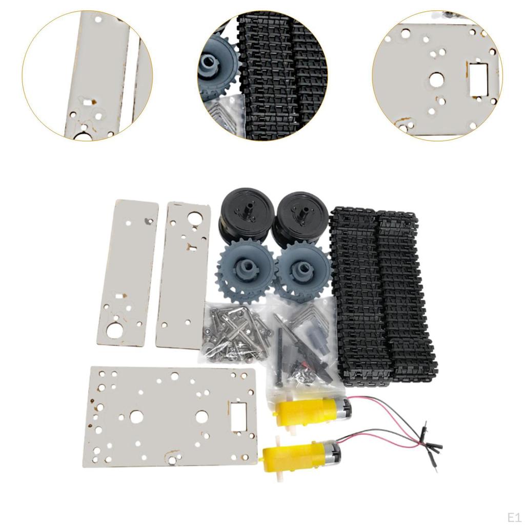 Tanque Chassis Smart Robot Car Kit Absorção de Choque Habilidades Manuais Liga de Alumínio Rastreado para