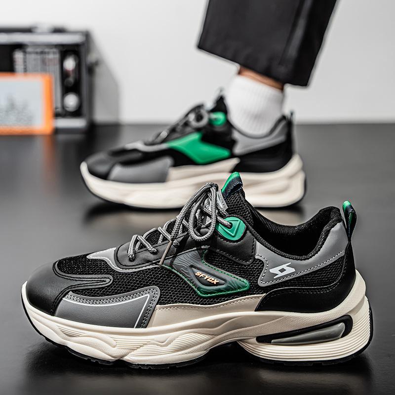 Breathable Mesh Men's Sports Shoes Men's Trend Versatile Thick-soled Non-slip Casual Dad Shoes Spring Men's Shoes New