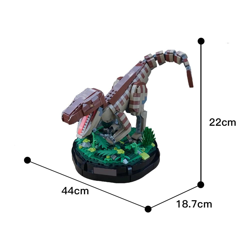 Gobricks MOC MOC-175051 Velociraptor Statu Bricks Model Velociraptor Statu Building Blocks Educational Toys Gift