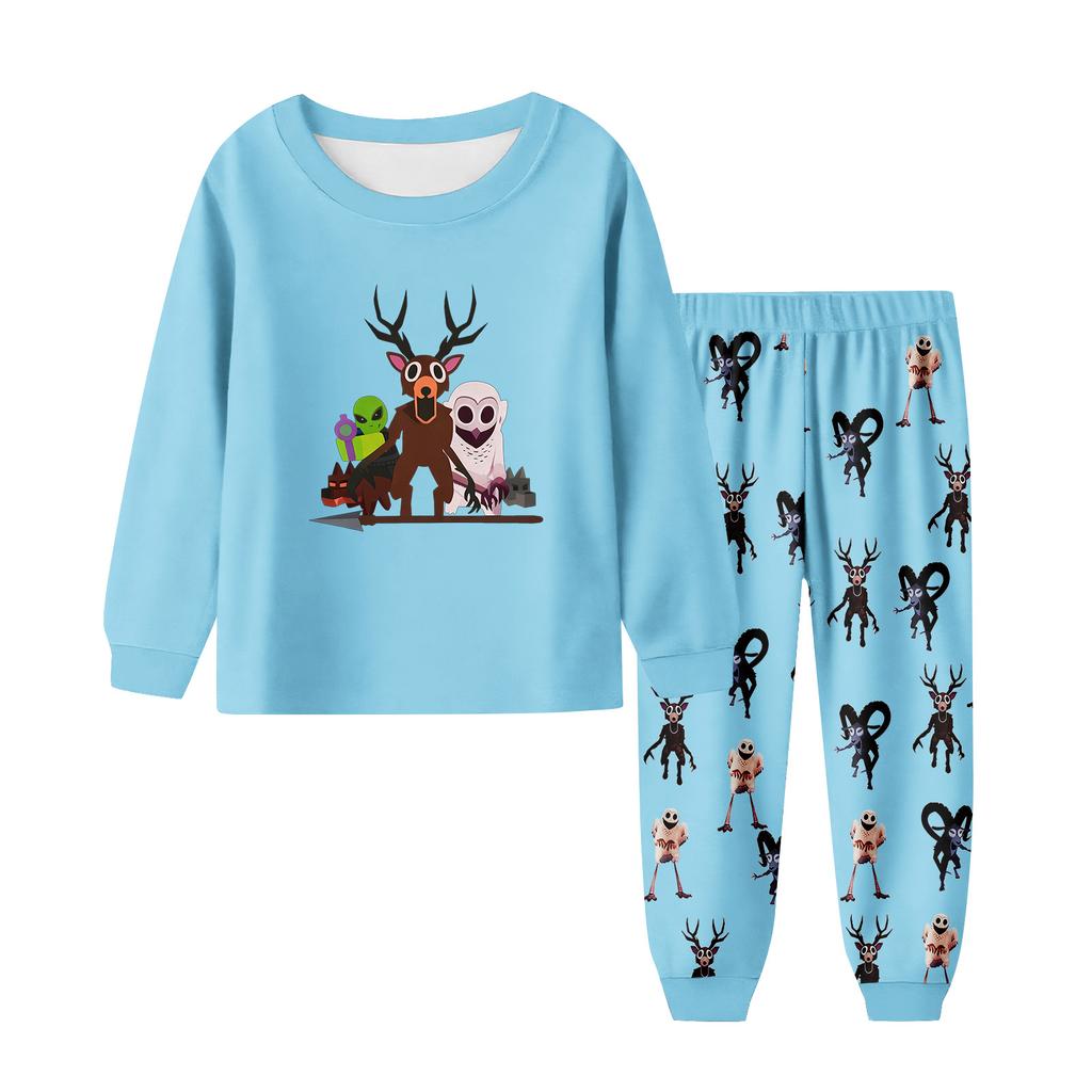 Children's Fashion Suit Skirt Round Neck Long Sleeve Top Pants