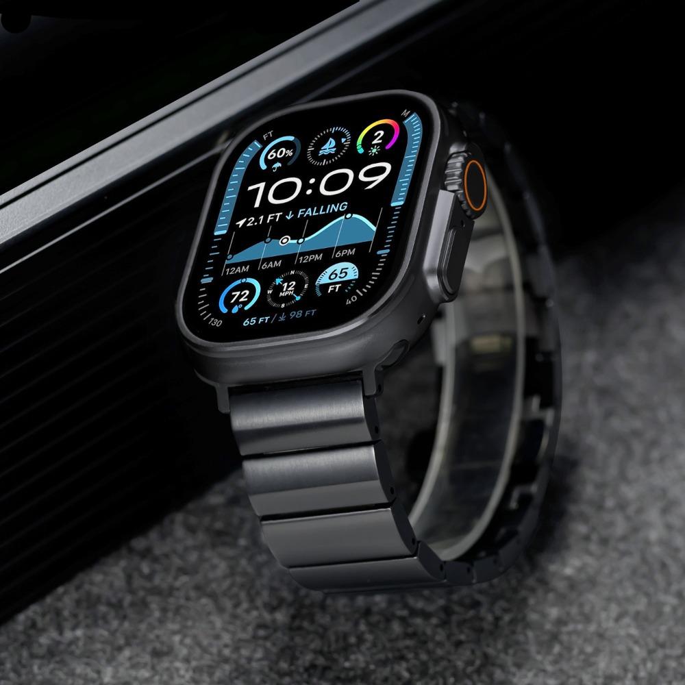 Luxury Titanium Band For Apple Watch Ultra 2 49mm 46mm 45mm 44mm 42mm 40mm 41mm Metal Bracelet For iWatch 10 9 8 7 6 SE 5 Strap