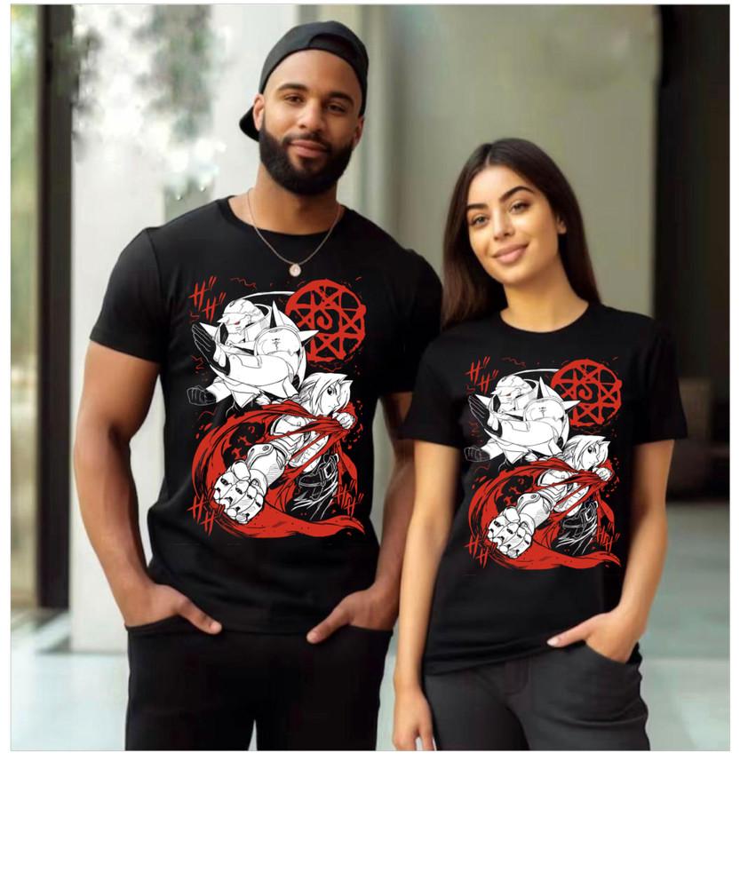 

Футболка Fullmetal Alchemist Brotherhood Альфонс Элрик Черная футболка Футболка Все размеры L