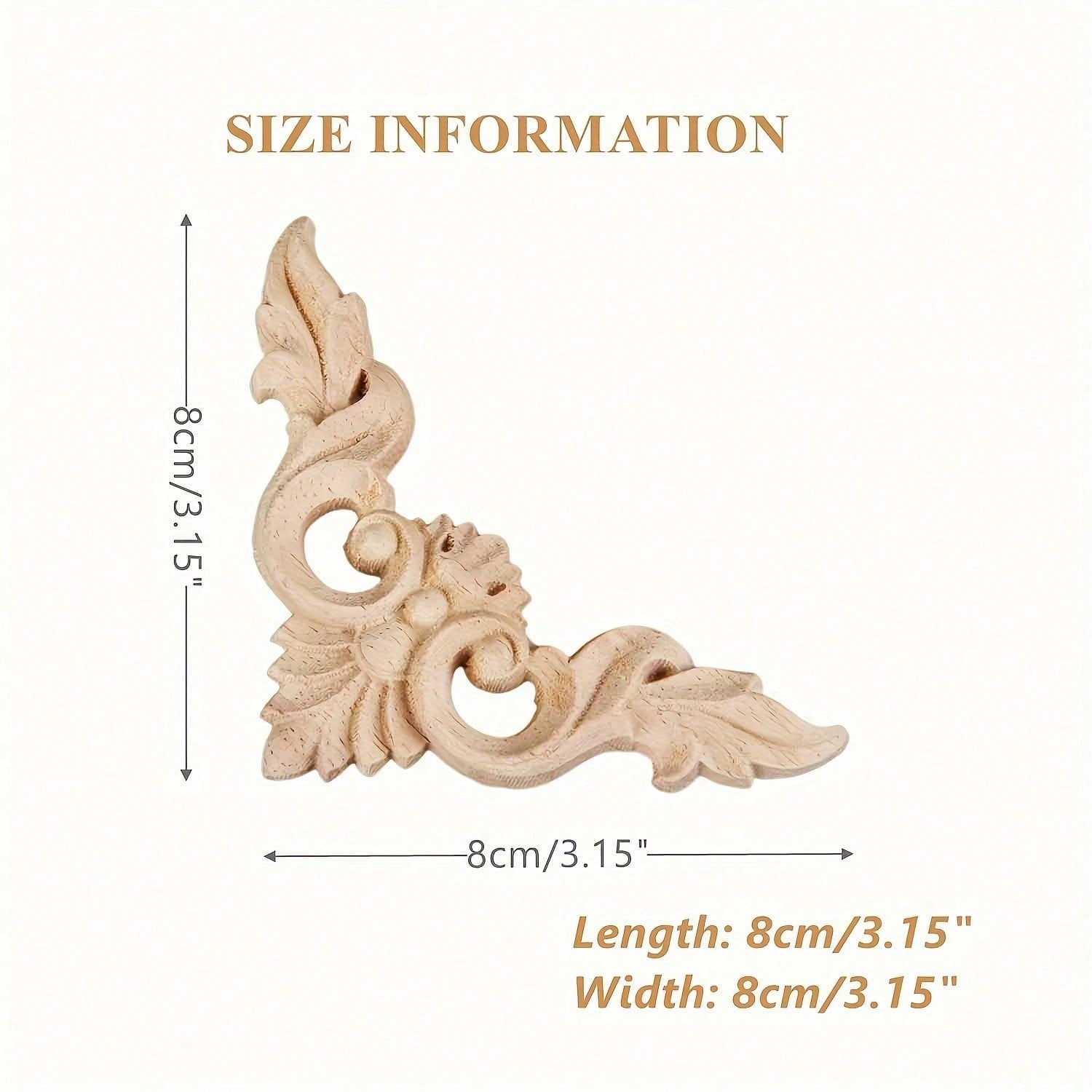 

4 шт. Деревянные резные аппликации, накладки, неокрашенные маленькие деревянные уголки, цветочные резные наклейки для зеркал, шкафов, стен, дверей, проект по художественному оформлению своими руками 8*8cm