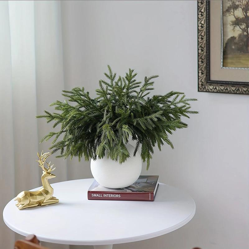 Pine Branches Faux Cedar Stems for Crafts Garland Wreath Home Decor