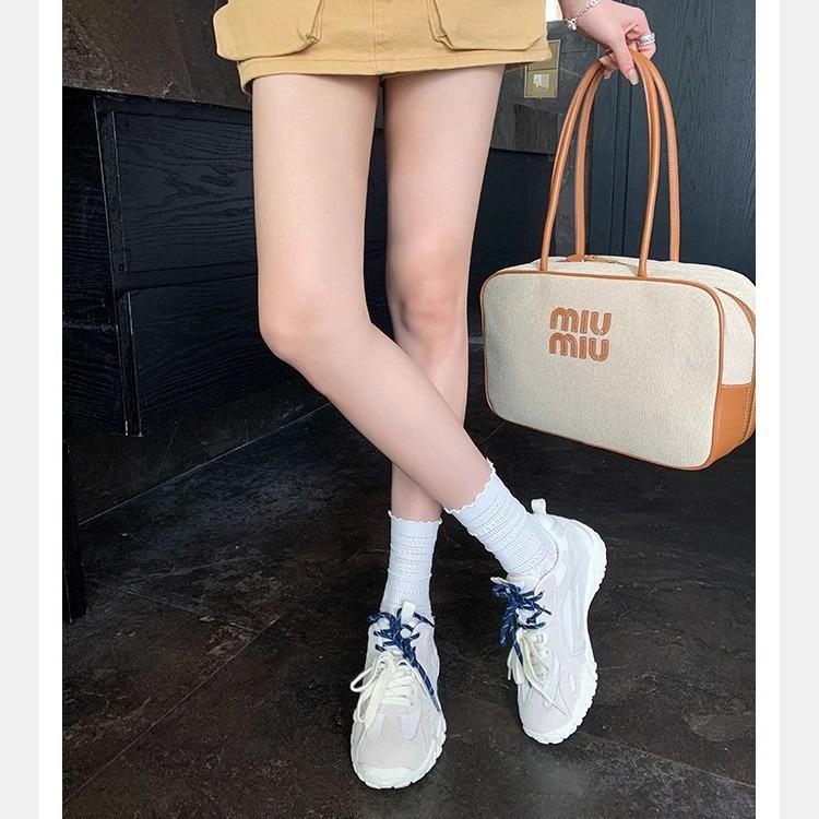 Grape Mother, the Same Style, Inner Height-increasing Thick-soled German Training Shoes, Women's Autumn New Board Shoes, Double Lace-up Breathable Mes