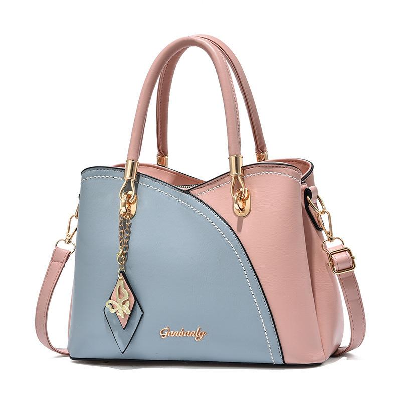 ag women's new fashion handbag large capacity plaid contrasting color women's bag shoulder messenger bag