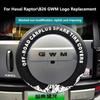 For GWM Haval H9 2024 2025 Front Grill Emblem V7/ Raptor Car Network Black Logo Body Decal Decorative Sticker Exterior Markings
