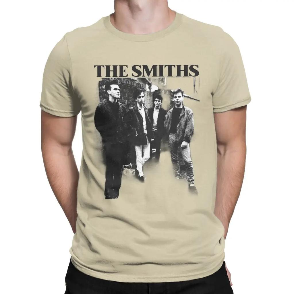 The Smiths Vintage Pencil Drawing Style T-Shirt for Men Fashion Cotton Tees Round Collar Short Sleeve T Shirts Plus Size Clothes