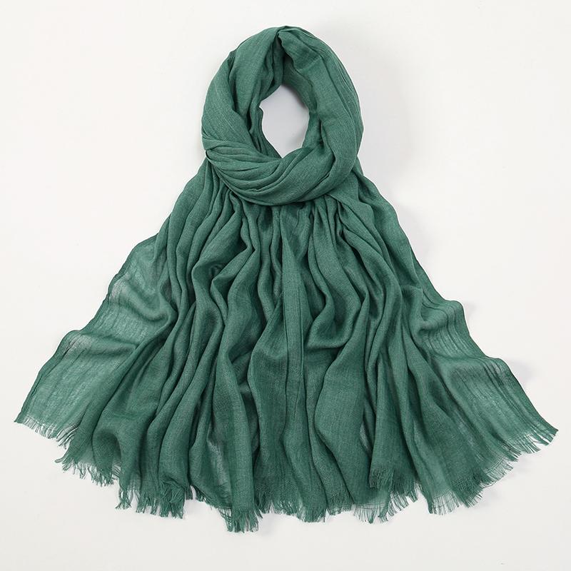 Large Size Cotton Feeling Scarf Women Plain Foulard Femme Luxury Hijab Long Bandana Evening Party Dress Shawls and Wraps