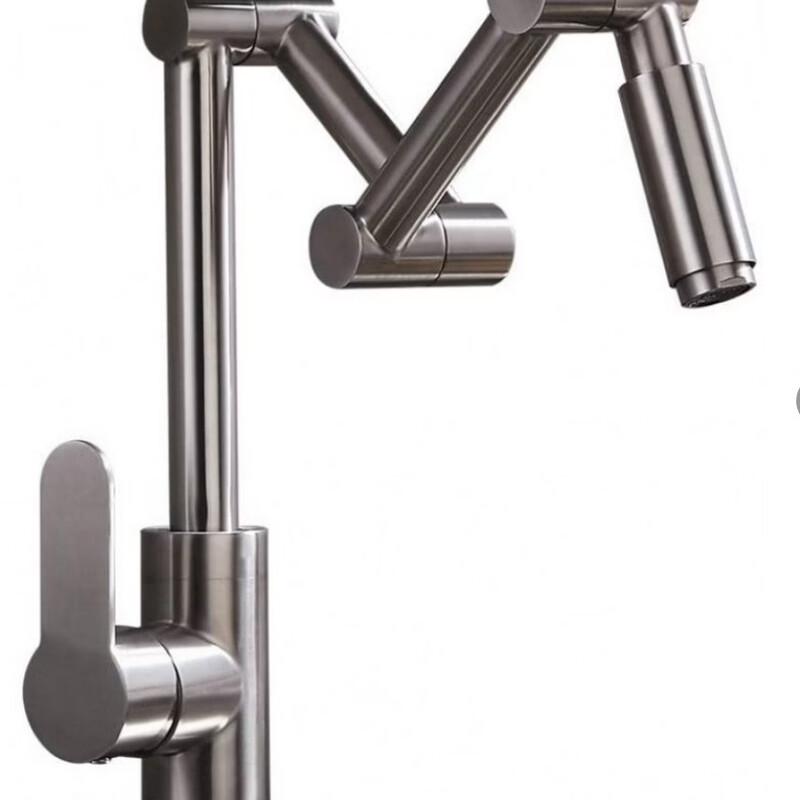 Hanton Wall-Mounted Foldable Stainless Steel Kitchen Faucet with Sensor