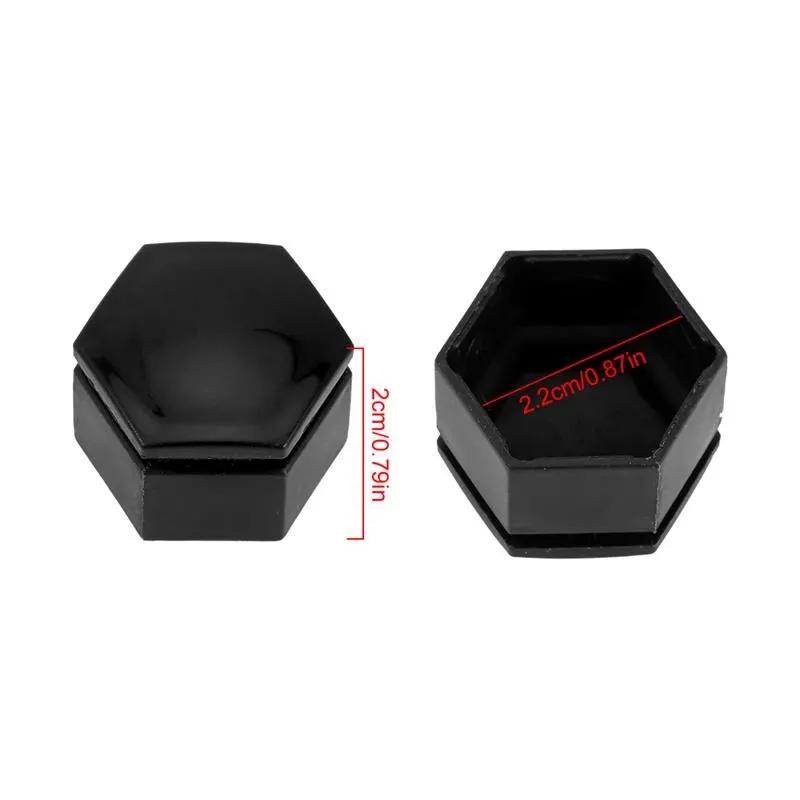 20pcs 17mm Wheel Nut Bolt Head Cover Caps Protective Bolt Rims Screws Plugs Exterior Decoration Car Accessories