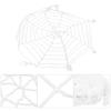 ZK20 3.6m Spider Web Halloween Decorations White Round Net Spooky Cobwebs for Outdoor Indoor Party Yard
