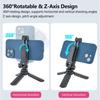Suport telefon multifuncțional, clemă rotativă la 360°, suport trepied pentru telefon, rotativ cu suporturi duble pentru încălțăminte rece pentru smartphone Vlog