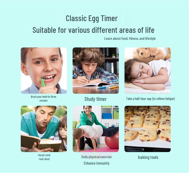 Küchen-Eieruhr aus Edelstahl zum Kochen und Backen