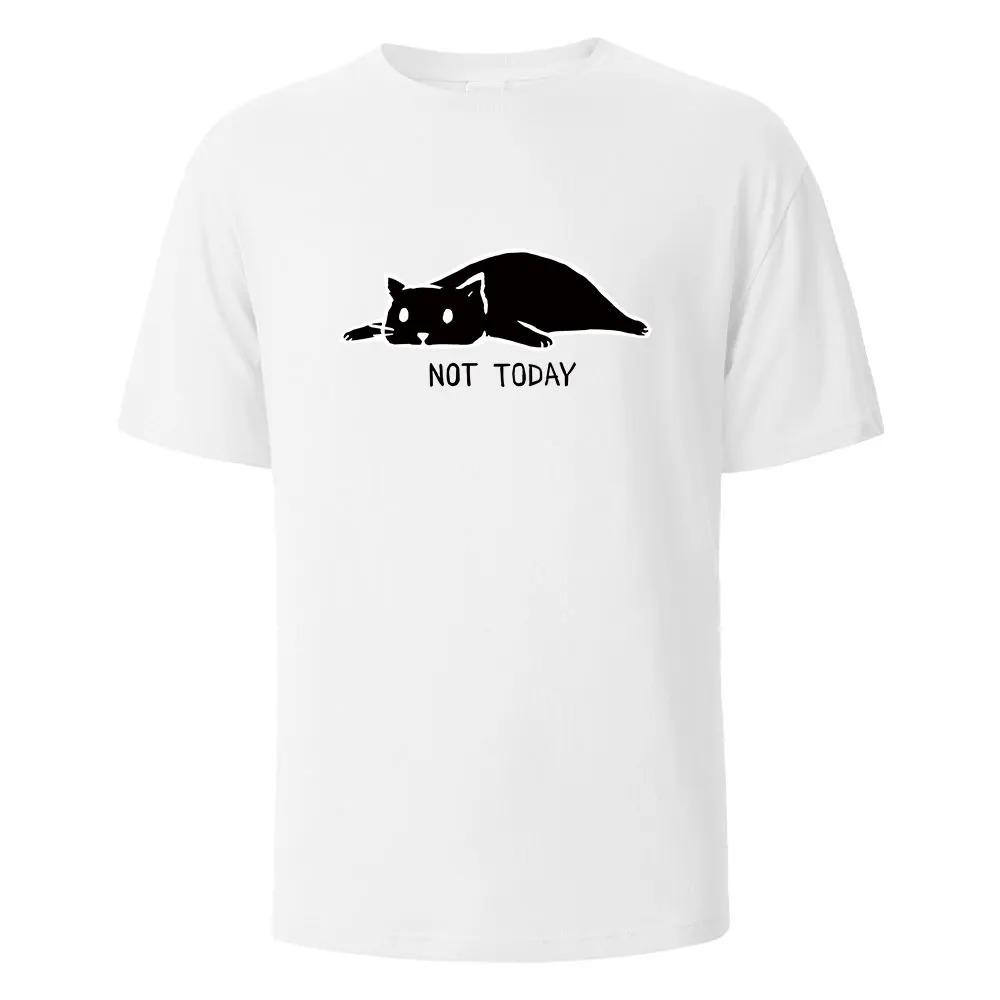 Not Today Funny 3D Printed T-shirts For Men Summer Breathable Comfortable Tops Short-Sleeved O-neck Basic Men Clothing