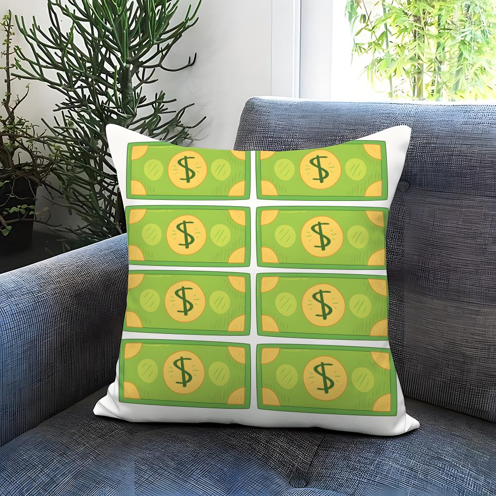 play money Cushion Cover Comfortable Reversible Pillow Cover Ideal for Car Sofa Bedroom & Beyond