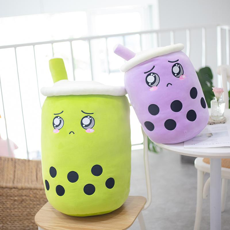 2450Cm Kawaii Family Milk Bubble Tea Cup Plush Toy Cute Animal Peluche Fruits Flavor Drink Shaped Hug Pillow Kids Home Decor