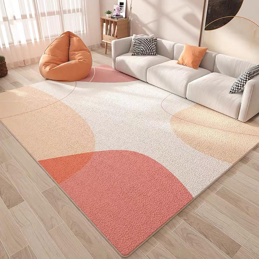 

VIKAMA Flannel Carpet Simple Living Room Mat Bedroom Bedside Indoor Soft Large Rug Non-slip Washable Dirty Resistant Home Decor 80x120cm 32x47inch