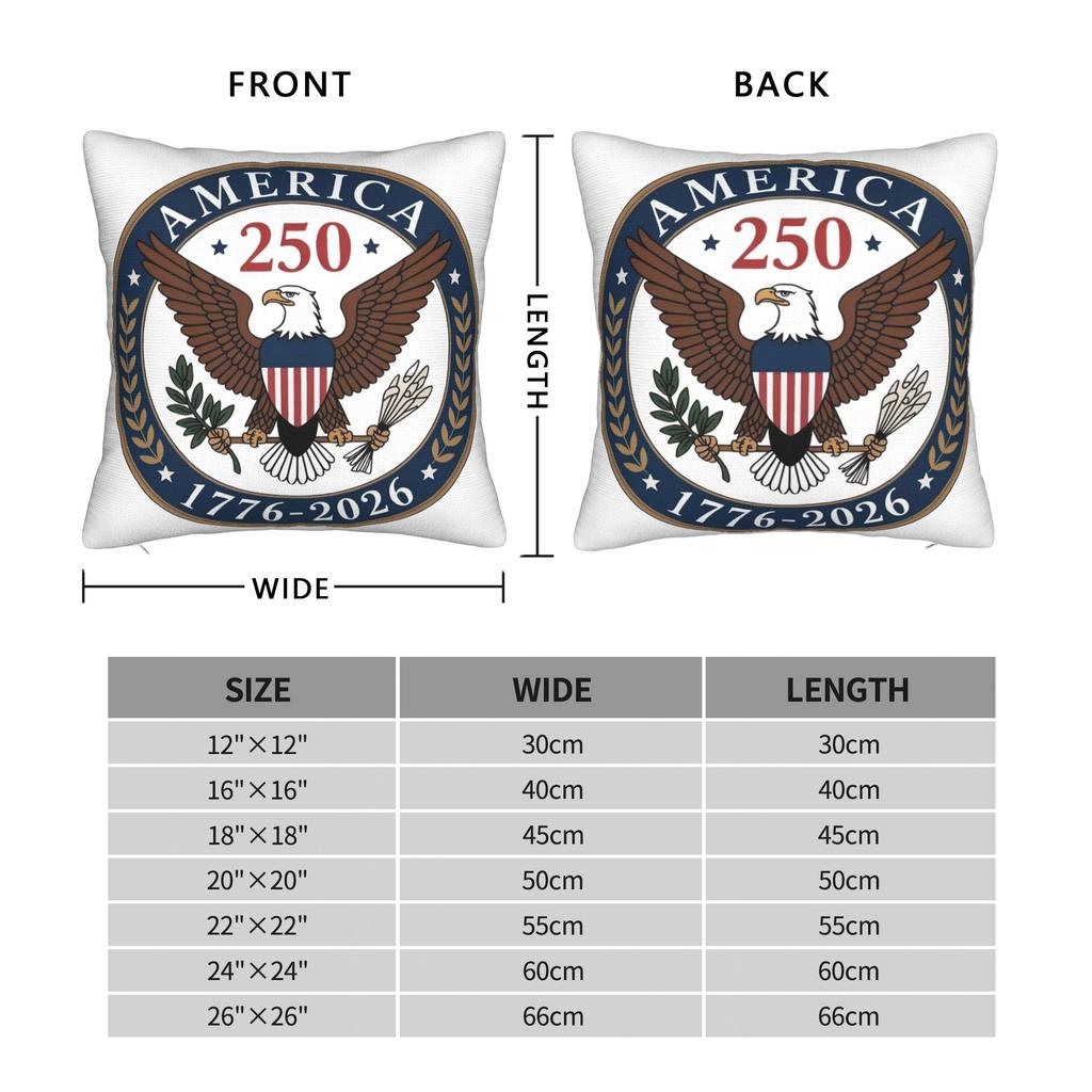 America 250 Year Anniversary  Pillowcases Product Printing Cushion Cover Decor  Throw Pillow Case Cover Home Multiple Sizes