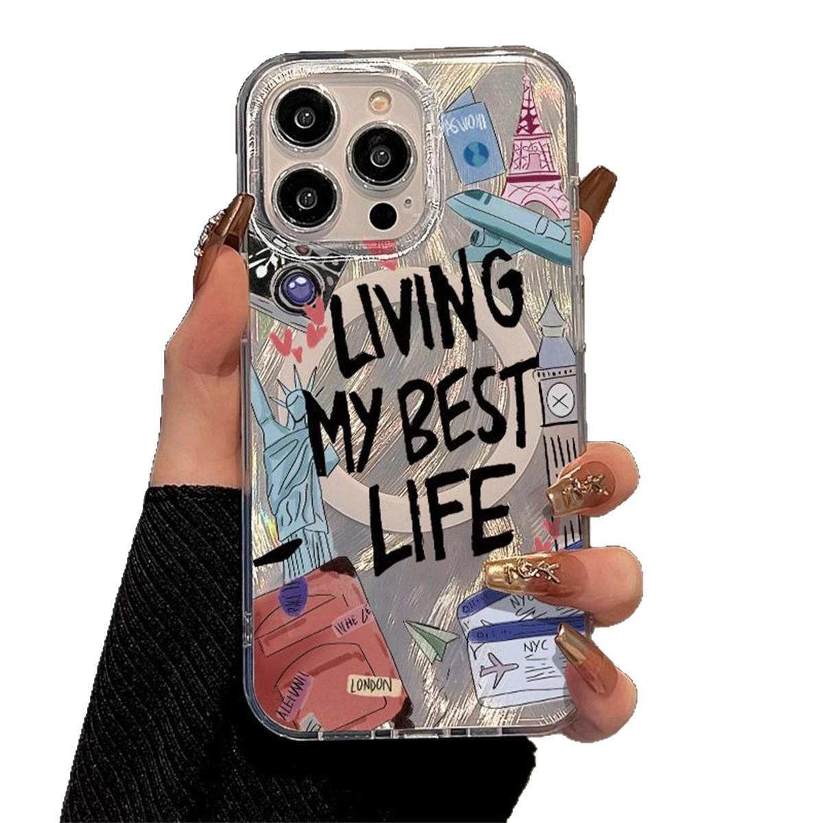 

Для магнитного чехла для телефона Apple, жидкий матовый желе с подставкой для магнитного чехла для телефона Apple, сильная магнитная головка For iPhone 17PROMAX