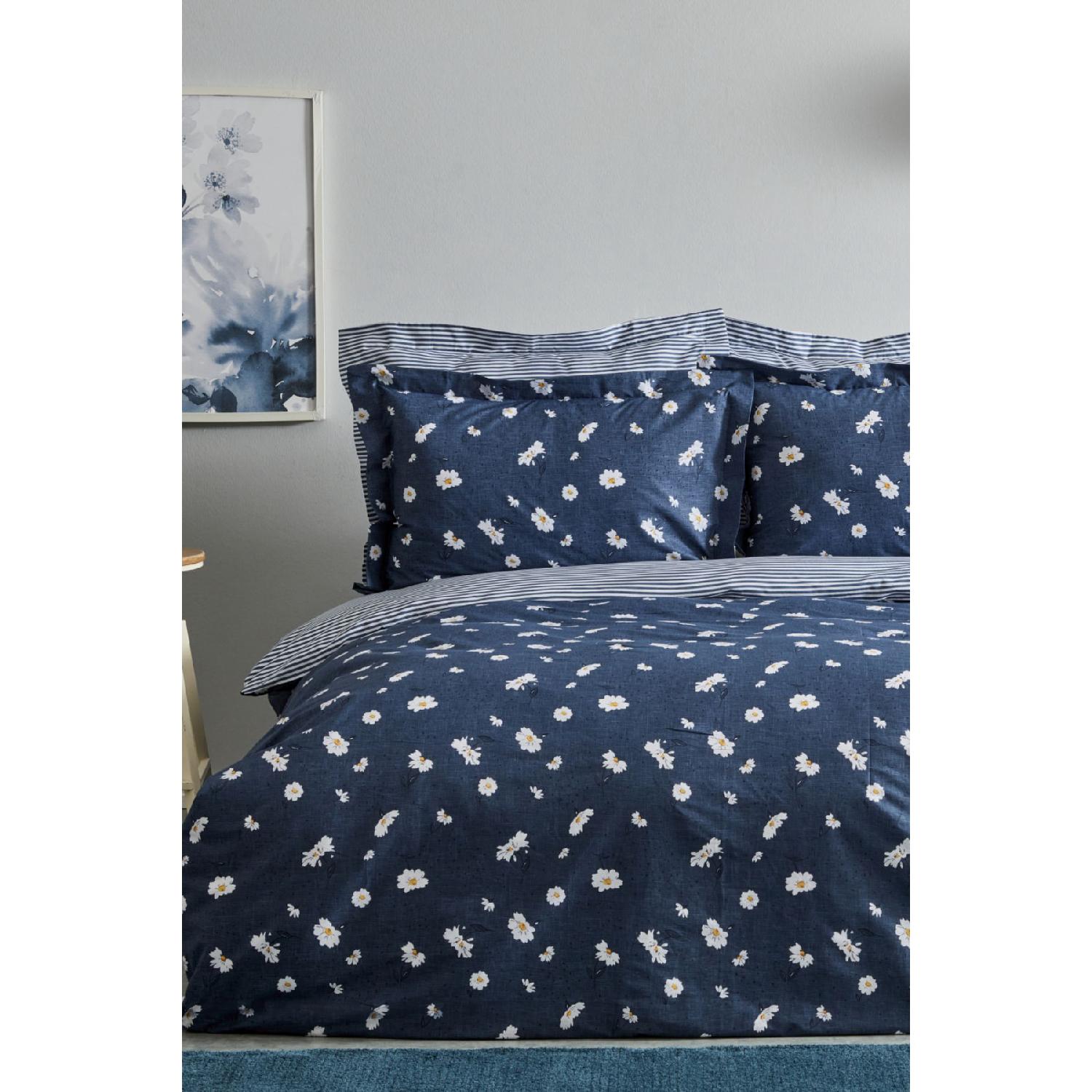 

Daisy Cotton Single Duvet Cover Set синій