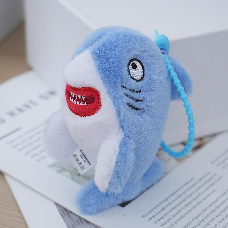 Plush Shark Charming Keychain Ocean Animal Soft Toy Adorable Charm Backpack