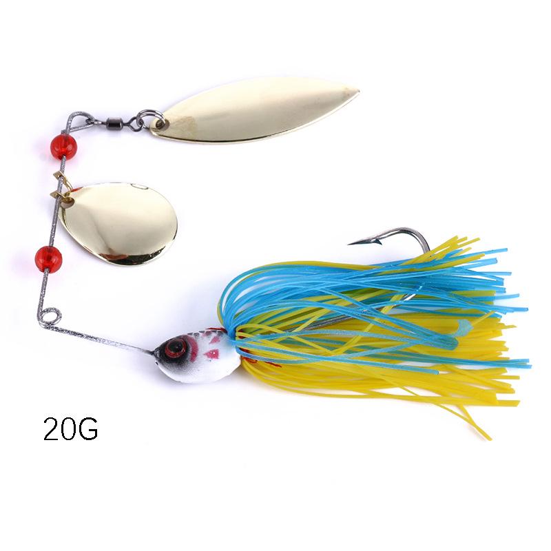 

HENGJIA 20г Приманка с кисточкой «Усатый мужчина» для ловли черной рыбы и окуня, доступна в 4 цветах 20g Mustache Man (As per picture)