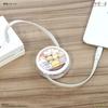 Gourmandies Pokemon Pokepiece PD60W Compatible USB2.0 Reel Type Type-C Cable Brown POKE-955BR