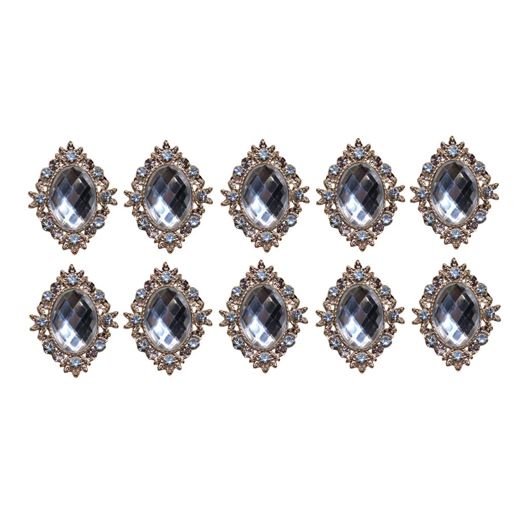 Craft Flat Back Buttons 25mm Rhinestone Crystal Sewing Accessory Set for Fabric Clothing Decorations