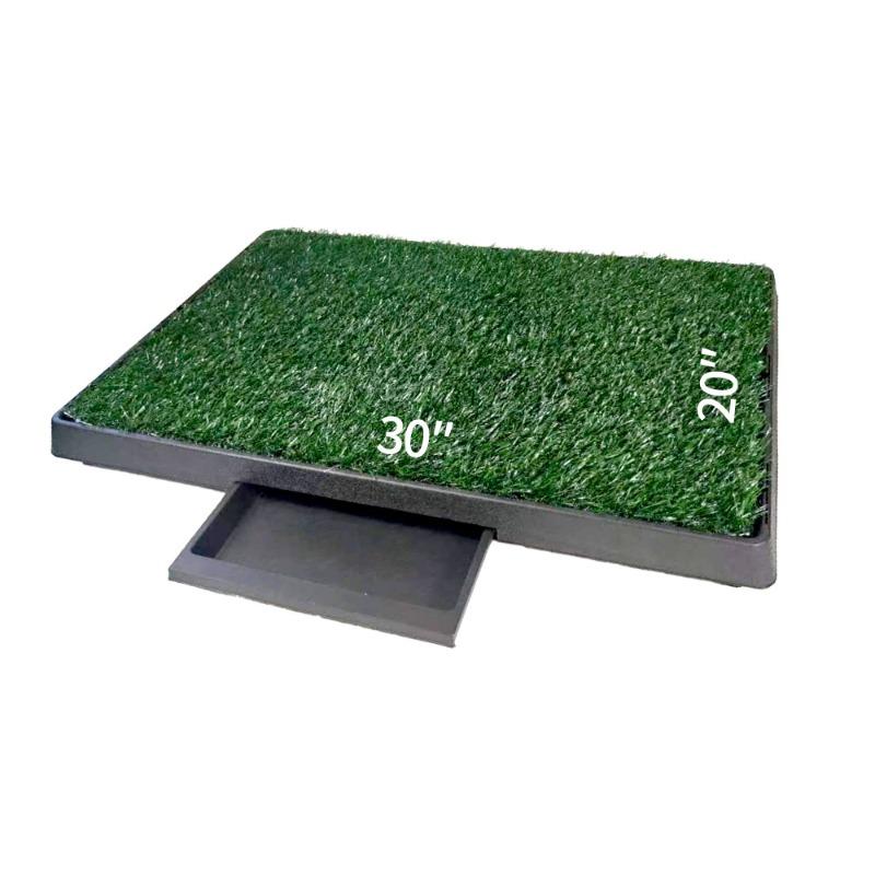 Dog Grass Toilet with Pee Pad Washable Dog Grass Pad Reusable Odor-Control for Pet Training Easy-Clean Pee Pads Non-Slip Mats
