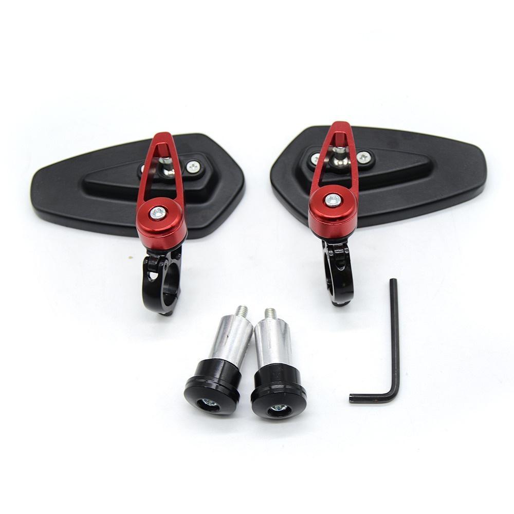 1Pair Motorcycle Mirrors Bar End Rear Backview Motor Cafe Racer Retrovisor Mirrors Handlebar End Mirror